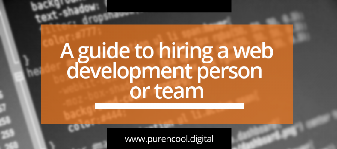 A guide to hiring a web development person or team